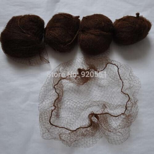 100pcs Dark Brown Color 20 Inches 5mm Mesh Nylon Net Ballet Hair Styling Hairnet Invisible