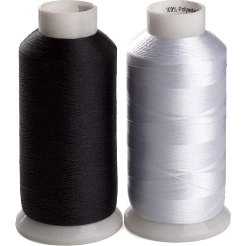 60WT bobbin fill thread with 10000m embroidery bottom thread white color black color bobbin thread for sewing/embroidery machine