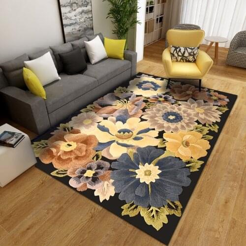 1314 New Crystal Velvet Carpet Living Room Coffee Table Carpet Rectangular Modern Rugs and Carpets for Home Living Room