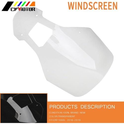 Motorcycle Plastic Windshield Spoiler WindScreen Wind For Honda CRF1000L CRF 1000L 1000 L 2016 2017 2018 2019
