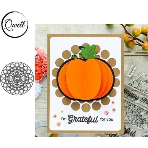 QWELL Metal Cutting Dies Set Circle Dot Doodle Paper Cards Craft Album DIY Scrapbooking Making Template Hot Sale 2020
