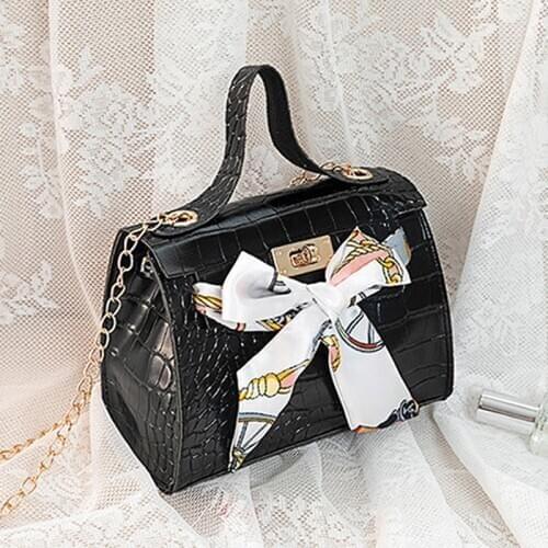 2021 Luxury Handle Mini Bags Brand Purses Handbags Women Designer Scarf Shoulder Crossbody Bags Female Crocodile Pattern Tote