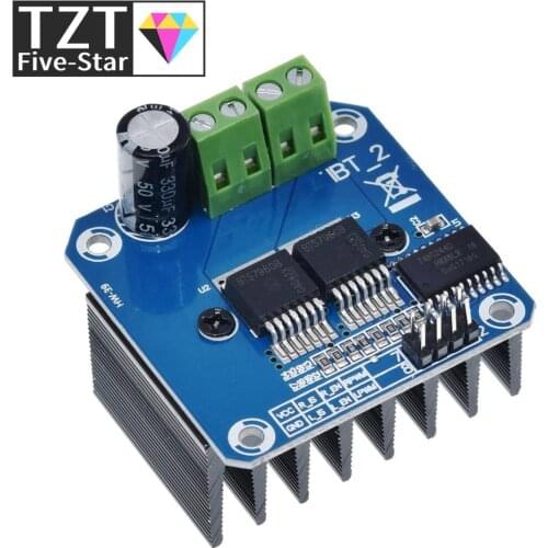 TZT Double BTS7960 43A H-bridge High-power Motor Driver module/ diy smart car Current diagnostic for Arduino
