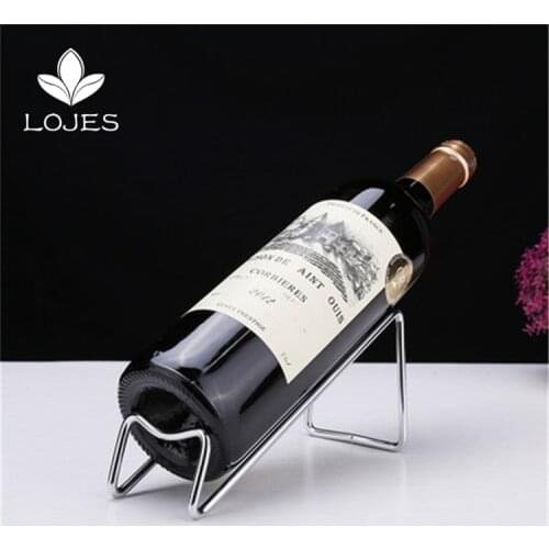 Wine Rack Decoration Bottles European Style Stainless Steel Simple Red Wine Rack Ornaments Creative Display Bottle Rack