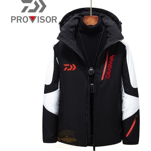 DAIWA Waterproof and Windproof Fishing Clothes Mens Winter Warm Down Jacket Outdoor Cycling Breathable Jacket Daiwa 2021 New