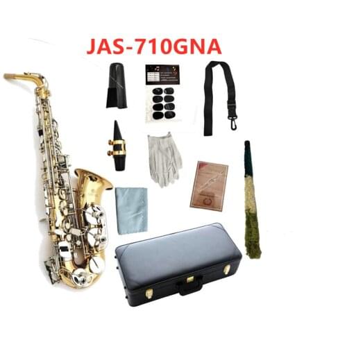 JUPITER JAS-710GNA Student Alto Saxophone Eb Tune E Flat Brass Sliver keys Musical instrument With Case Accessories