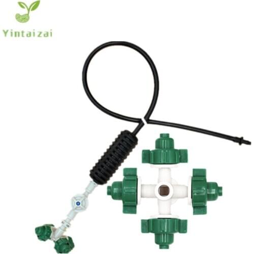 Green Fogger Cross Misting Hanging Assembly Sprinkler Cooling Hanging Sprinkler For Garden Greenhouse Irrigation Y001
