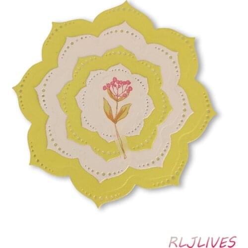 Flower Shape Mirror Metal Cutting Dies Stencils for DIY Scrapbooking photo album Decorative Embossing DIY Paper Card