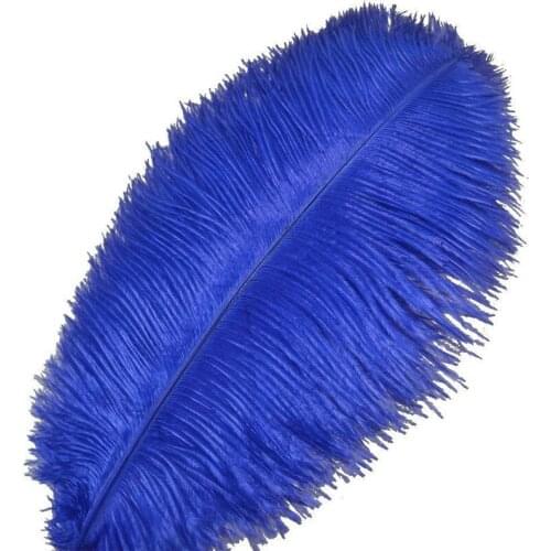 100pcs/Lot Royal Blue Ostrich Feathers for Crafts 15-70cm Carnival Costumes Wedding Decorations Feathers Ostrich Plumes