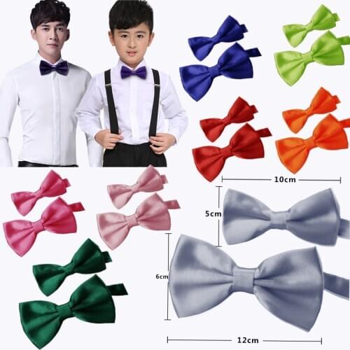 2PCS Fashion Father and Son Bowtie Boy Kids Bow Tie Butterfly Adjustable Wedding Kid and Mens Bowtie Bow Ties For Men WTZQZ