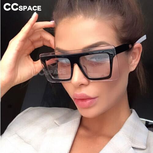 46373 Square Big Frame Retro Sunglasses Men Women Fashion Shades UV400 Vintage Glasses