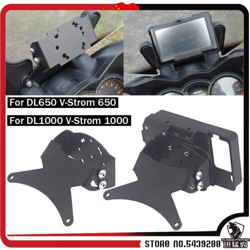 GPS Navigation Mobile Phone Handlebar Bracket Adapter Black For SUZUKI V-Strom Vstrom DL 650 DL 1000 DL650 DL1000 2004-2013 2012
