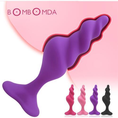 Anal Sex Toys Thread Silicone Anal Plug For Men Women Prostate Massage Anal Beads Plug G Spot Stimulator Butt Plug Adult Sex Toy