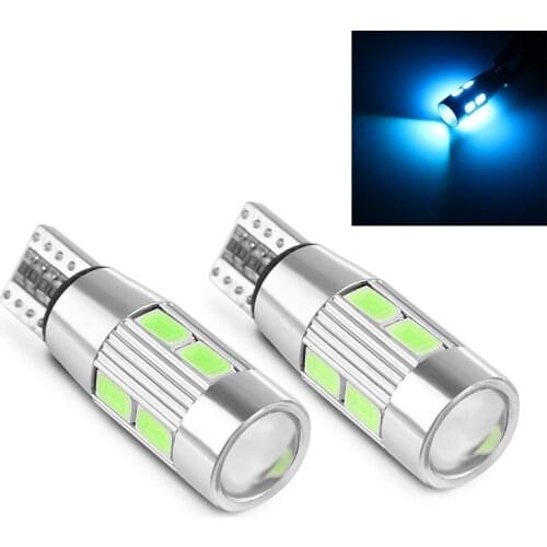 White Bulbs License Plate Light 12V T10/W5W/168 LED 10SMD 5630 LED Auto Interior Interior Reading Light Car Accessories