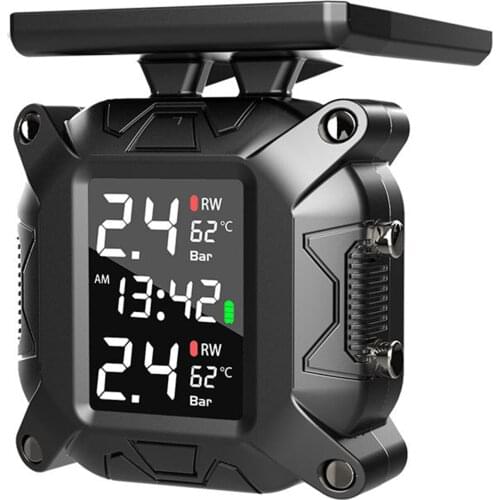 Wireless Solar Smart Tire Pressure Monitoring System for Motorcycle RV