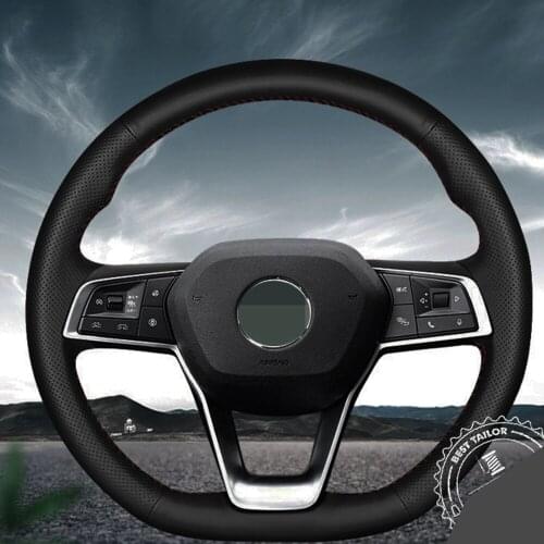DIY Black Faux Leather Non-slip And Breathable Car Accessories Steering Wheel Cover For BYD S6 S7 F3 F0 G3 G6 L3 E5