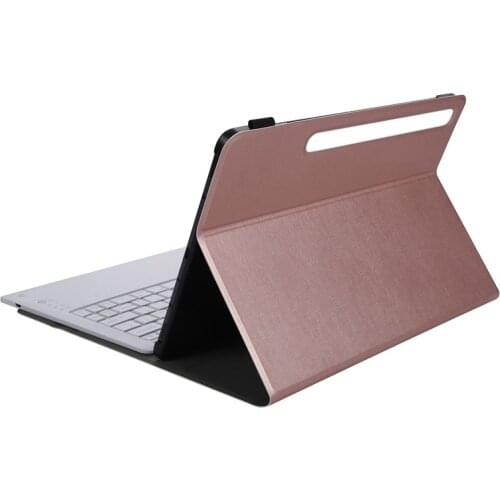 NEW-PU Case+Keyboard For Samsung Galaxy Tab S7FE T730/T736 & S7 Plus T970 T975 12.4 inch Tablet Flip Case Tablet Stand