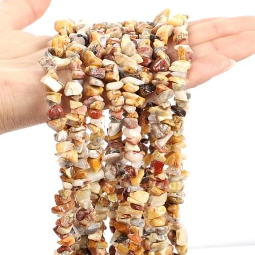 Irregular Freeform Chip Natural Stone Crazy Agates Gravel Loose Spacer Beads DIY Necklace Bracelets for Jewelry Making 3-5-8MM