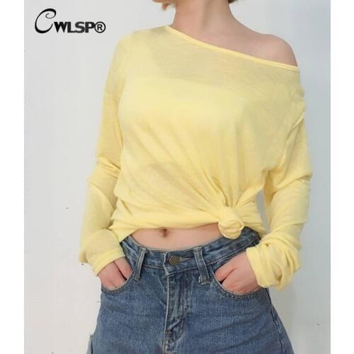 Женские базовые футболки Cwlsp China At AliExpress