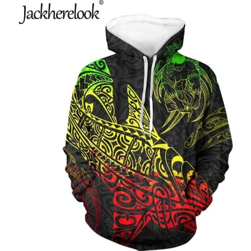 Jackherelook Plus Size Hoodies for Womens Shark Polynesian Traditional Tribal Print Leisure Female Autumn Pullover Sweatshirt