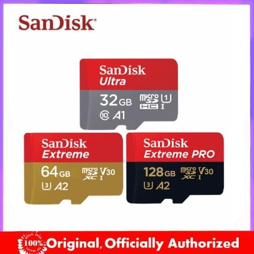 SanDisk Micro SD Card 64GB Memory Card 128GB 256GB 16gb 32gb EXTREME PRO U3 A2 4K cartao de memoria TF flash microsd Cards