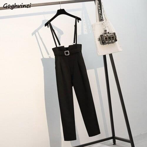Jumpsuits Women Elegant Straight Korean Style All-match Trousers Female Designer Fashion Leisure Streetwear Bottoms Chic Ins New