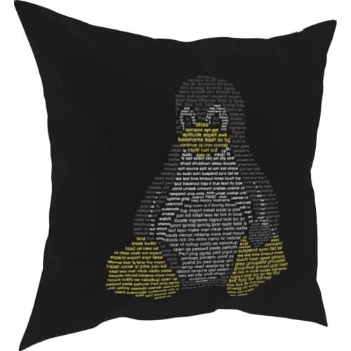 Linux Pinguin Bash Befehle Kissen Fall Tux Programmierer Entwickler Geek Nerd Kissen Abdeckungen Decor Kissenbezug für Home 18
