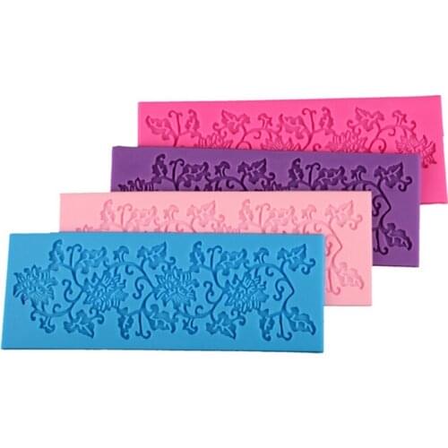 New Beautiful Flower Butterfly Shape Chocolate Candy Jello Silicone Fondant Lace Mold Mould Cake Decoration