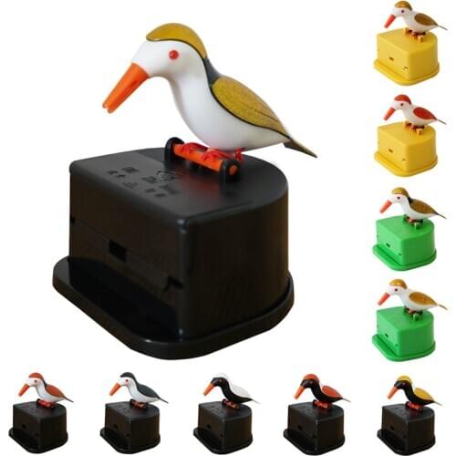 New Cute Small Bird Toothpick Container Automatic Toothpick Dispenser Toothpick Holder Home Decoration Table Decor