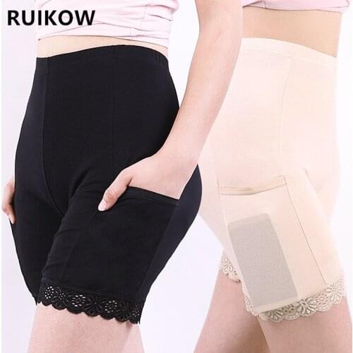 New Style Women Sexy Lace Safe Shorts Pants For Summer UnderSkirts Plus Size Lady Tight Boxer Briefs With Large Pocket 40-100Kg