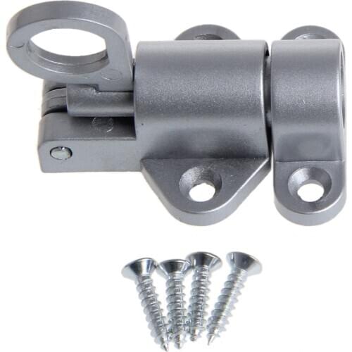 Window Gate Security Pull Ring Spring Bounce Door Bolt Aluminum Latch Lock White