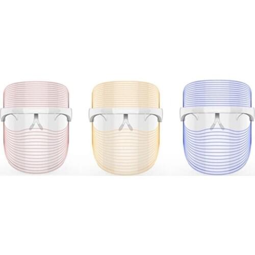 Rechargeable LED Photon Light Therapy Machine Three-color Facial Mask Whitening Skin Rejuvenation Instrument