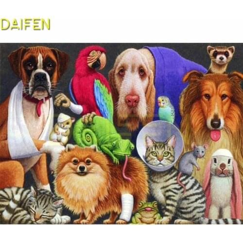 Full Square Diamond mosaic Raccoon parrot 5DDIY Diamond painting rabbit Full Round Diamond embroidery Cross stitch Dog cat mouse