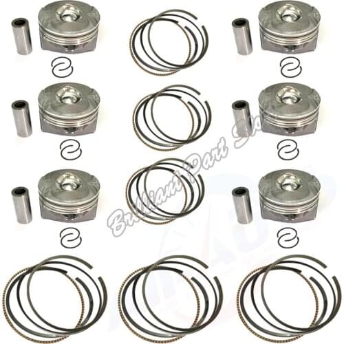 6pcs Engine Piston Rings Fit For LR4 Range Over Sport Discovery XF FJ F-Type F-Face 3.0T V6 306PS AJ126 2013