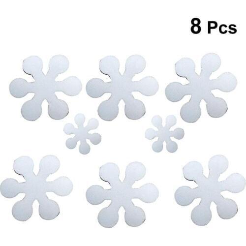 8pcs Snowflake Shape Anti-Slip Bathtub Stickers Decals Safety Bath Shower Treads Non Slip Bath Tub Sticker Shower Stickers Floor