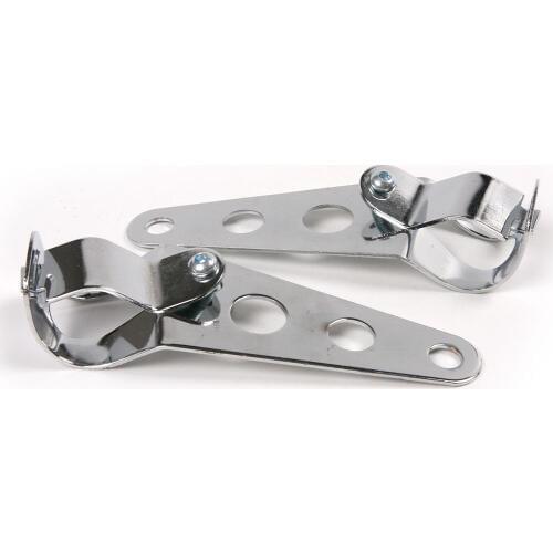 Silver Motorcycle Headlight Mount Bracket 28-34mm Fork Clamps For