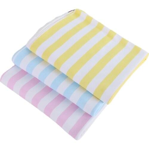Width 72'' Comfortable Simple Stripe Knitted Cotton Fabric By The Half Yard For T-Shirt Dress Material