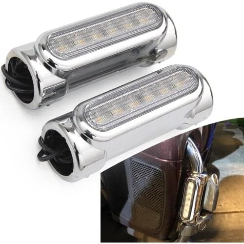 Motorcycle Highway Crash Bar Turn Signal Light Moto Led DRL Signal Warning Driving Lamp Spotlights 12 Led Chip