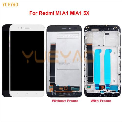 For Xiaomi A1 Screen LCD Display Touch Screen With Frame+Touch Digitizer Assembly Replacement For Xiaomi MI A1 MI 5X Lcd Screen