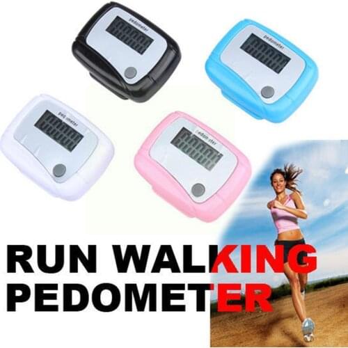LCD Pedometer Step Calorie Kilometer Counter Walking Pocket Design Mini Digital Distance Run Clip F8I9