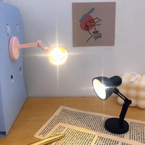 1Pcs Min Table LED Eye-protecting Save Space Simple Reading Mini Table Lamp Dormitory Desk Lamp Kids Reading Study Foldable Lamp