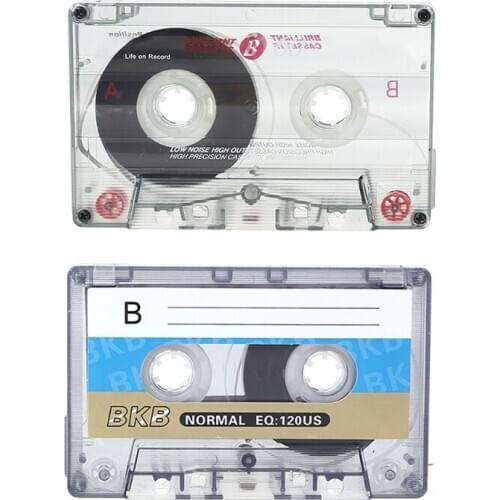 2Pcs 60 Minutes Standard Cassette Blank Tape Player Empty Magnetic Audio Tape Recording For Speech Music Recording MP3 /DVD