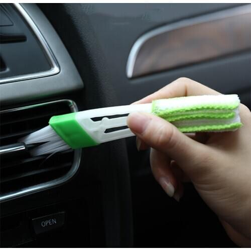 Long Durable 2 In 1 Double Slider Car Air-conditioner Outlet Cleaning Tool Outlet Window Cleaning Multi-purpose Brush