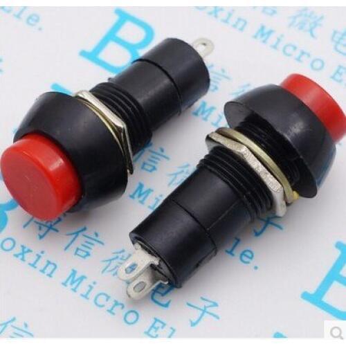 5Pcs/Lot Red Pbs-11B Lock-Free Button Switch Pbs-305B Normally Open Button 12Mm Button Switch Reset