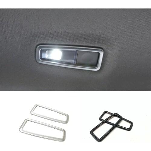 Accessories For Hyundai Tucson 2016 17 18 19 2020 Behind Rear UP Roof Reading Lamp Light Decoration Cover Trim ABS Carbon Fiber