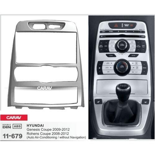 CARAV 11-679 Car Radio Fascia Panel for HYUNDAI Genesis Coupe 2009-2012, Rohens Cou Stereo Fascia Dash CD Trim Installation Kit
