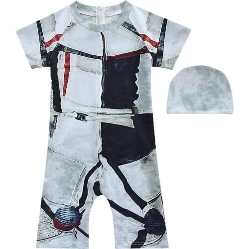 2Pcs Swimwear Kids Boy Swimming Costume Descendants Carlos Cosplay Costume Beachwear Boys Clothes Set Bathing Suit