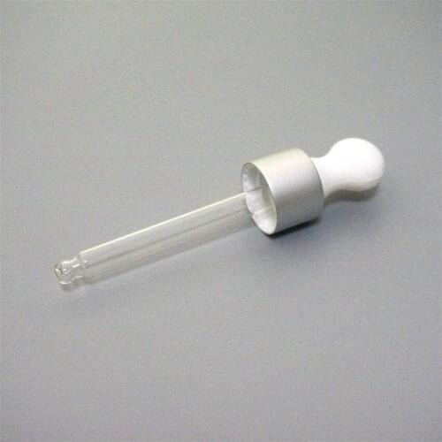 5/10/15/20/30/50/100ml Empty Brown Essential Oil Bottle White Big Rubber Head Silver Ring Dropper Cover Brown Glass Containers