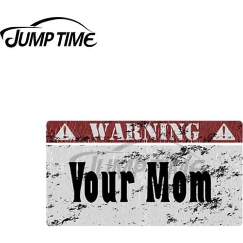 JumpTime 13 x 3cm Warning Your Mom Biohazard Decal Windshield Windows Funny Car Stickers Scratch-Proof Motorcycle Car Styling
