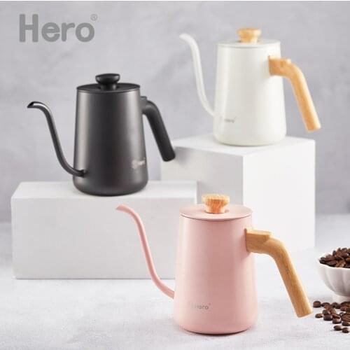 650Ml Coffee Pot Coffee Pot Maker Pour-Over Kettle Gooseneck Spout Drip Pot Mini Stainless Steel Thicken Dripper Teapot